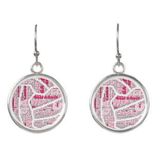 Netball Positions Ball Design Earrings