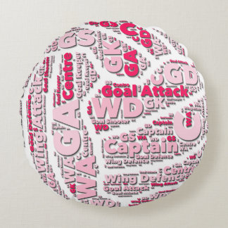 Netball Positions Ball Design Round Pillow