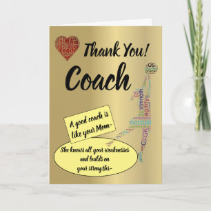 Netball Quote Coach Thank You Card