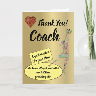 Netball Quote Coach Thank You Card