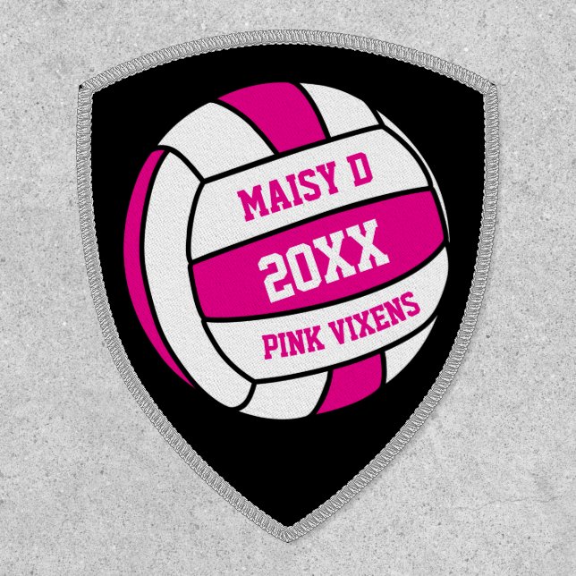 Netball sports pink custom patch (Front)