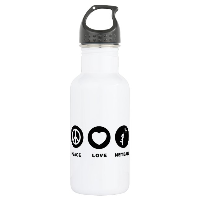Netball Stainless Steel Water Bottle (Front)