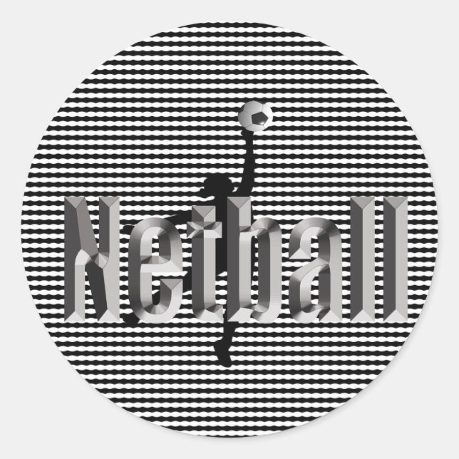 Netball The Game, Round Stickers (Front)