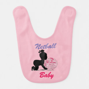 Netball Theme Picture Design Bib