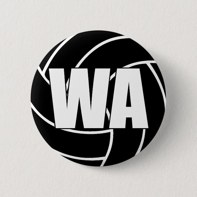 Netball Wing Attack WA Button (Front)