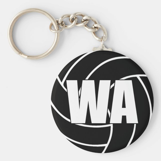 Netball Wing Attack WA Key Ring (Front)