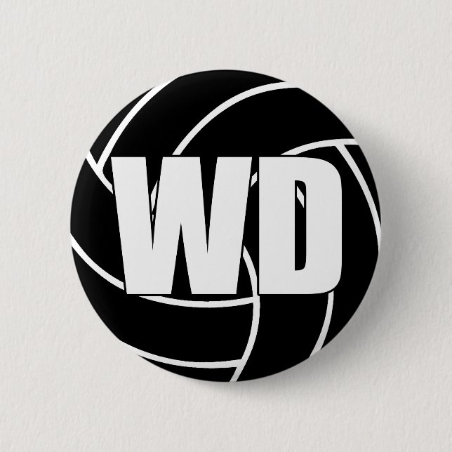 Netball Wing Defense WD Pinback Button (Front)