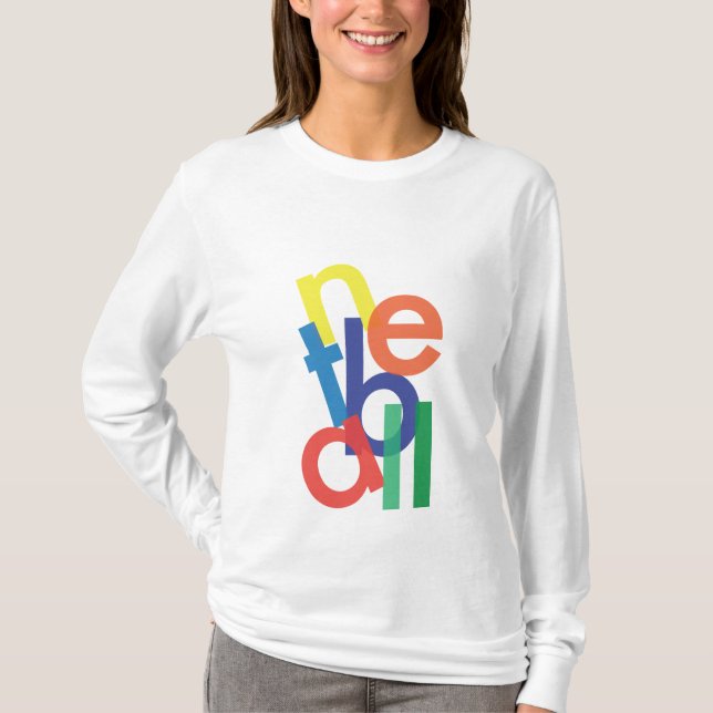 'netball' Women's Hoodie T-Shirt (Front)