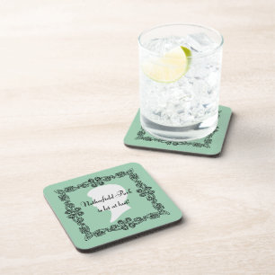 Netherfield Park is let at last! Jane Austen Green Beverage Coaster