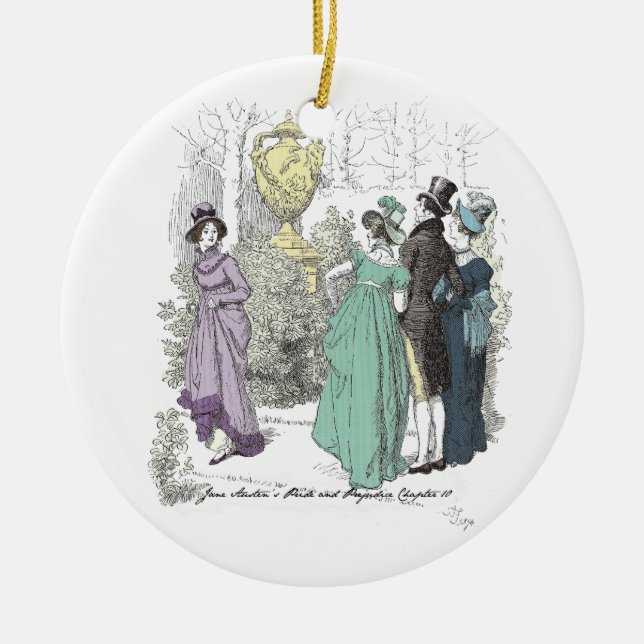 Netherfield Path - Jane Austen Pride & Prejudice Ceramic Ornament (Front)