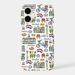 Netherland Doodle Pattern iPhone 17 Case