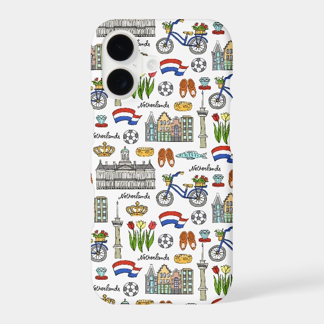 Netherland Doodle Pattern Iphone Case (Back)