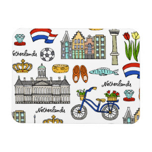 Netherland Doodle Pattern Magnet