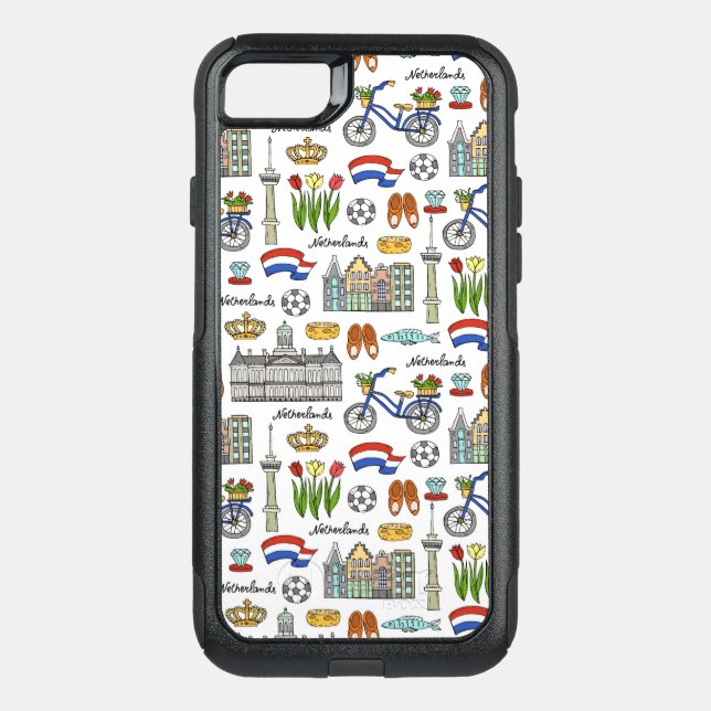 Netherland Doodle Pattern Otterbox iPhone Case (Back)