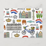 Netherland Doodle Pattern Postcard