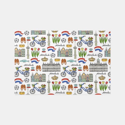 Netherland Doodle Pattern Rug