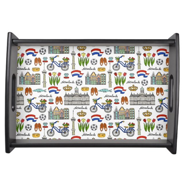 Netherland Doodle Pattern Serving Tray (Front)