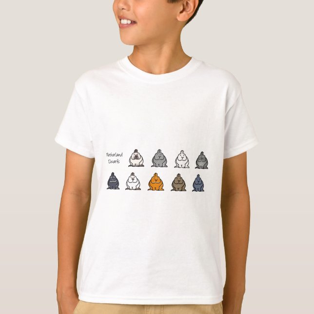 Netherland Dwarf Colors T-Shirt (Front)