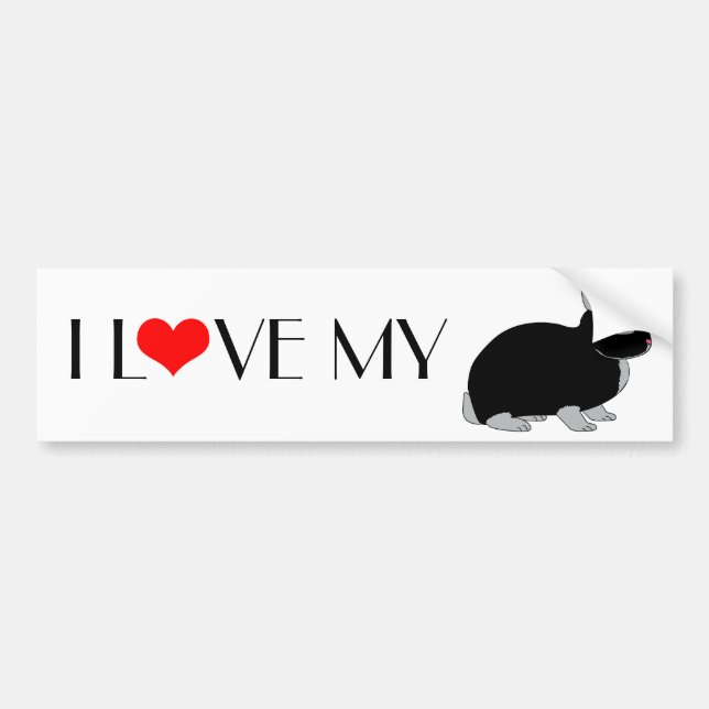 Netherland Dwarf Rabbit Bumper Sticker (Front)
