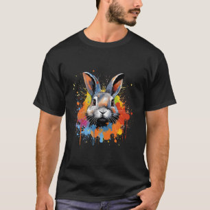 Netherland Dwarf Rabbit Colorful Splash T-Shirt
