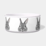 Netherland Dwarf rabbit Grey feeding Bowl<br><div class="desc">Netherland Dwarf rabbit Grey feeding Bowl  Original painting and design by miart</div>