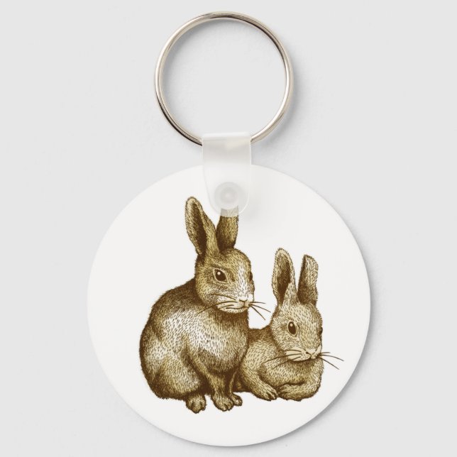 Netherland Dwarf : Rabbit Keychain (Front)