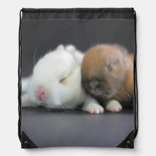 Netherland Dwarf Rabbits Drawstring Bag