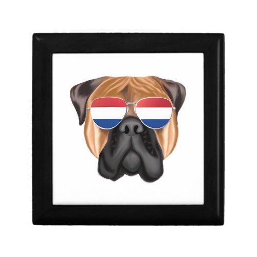 Netherland Flag Bullmastiff Dog Holland Gift Box