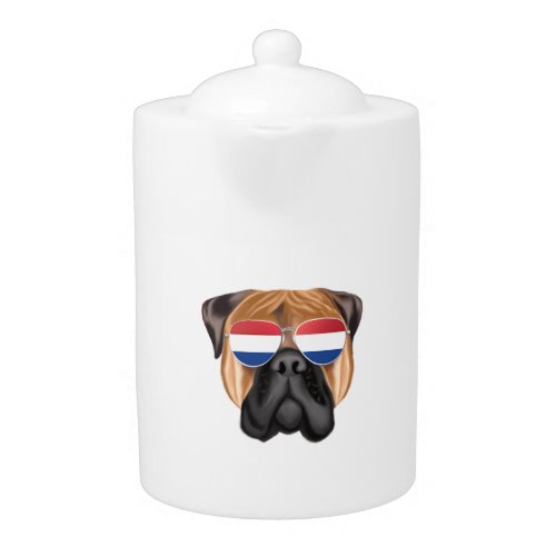 Netherland Flag Bullmastiff Dog Holland Teapot