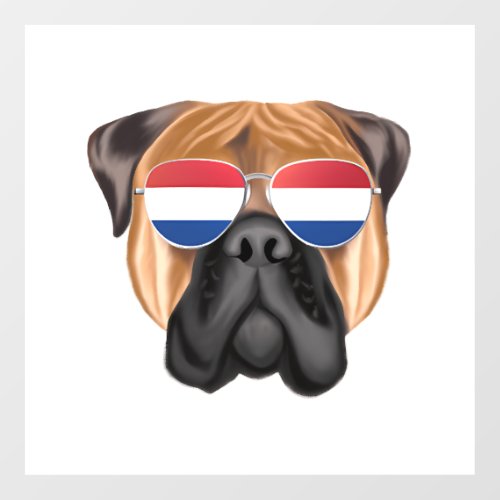 Netherland Flag Bullmastiff Dog Holland Wall Decal