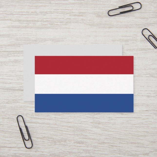 Netherland flag business card (Front/Back In Situ)