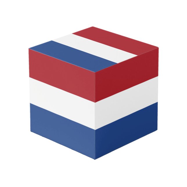 Netherland flag cube (Front Angled)