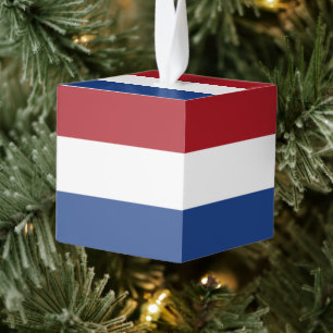 Netherland flag cube ornament