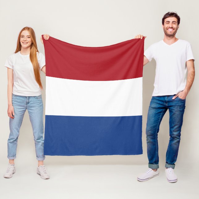 Netherland flag fleece blanket (In Situ)