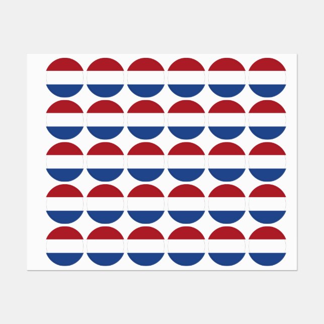 Netherland flag labels (Sheet)
