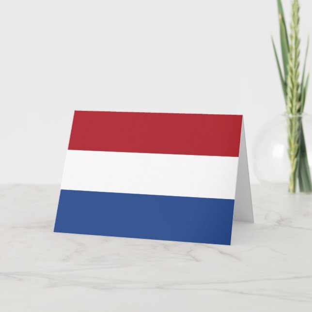 Netherland flag letterpress thank you card (Front)