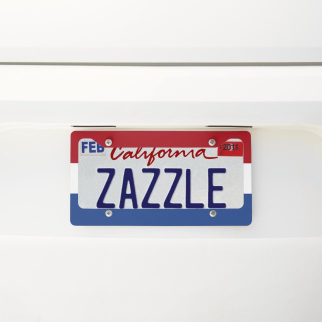 Netherland flag license plate frame (On Car)