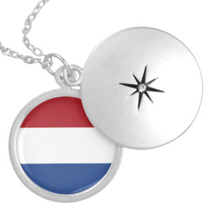 Netherland flag locket necklace