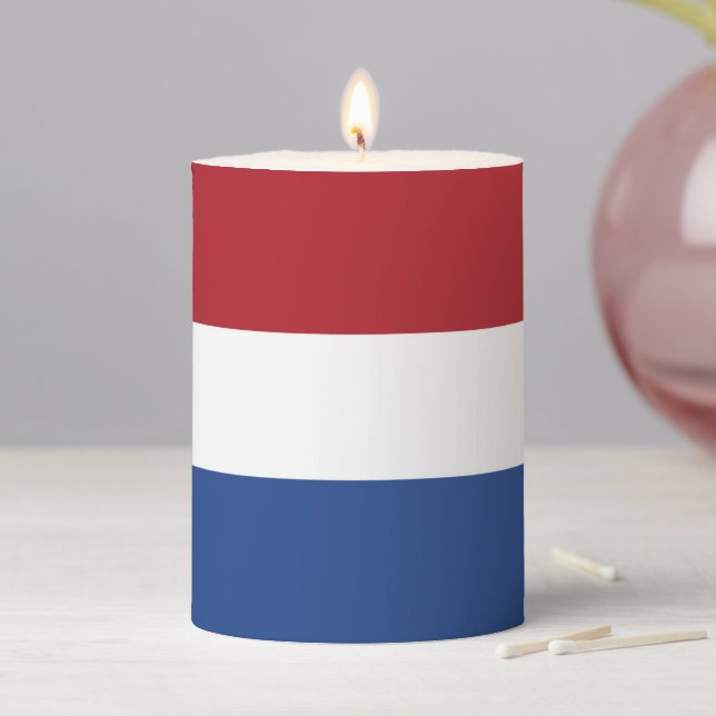 Netherland flag pillar candle (In Situ)