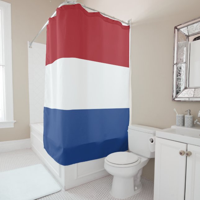 Netherland flag shower curtain (In Situ)