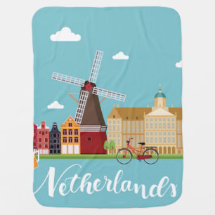 Netherland Travel Baby Blanket