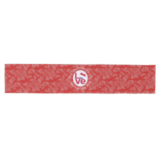 Netherlander Red LOVE Flag Personalized Medium Table Runner