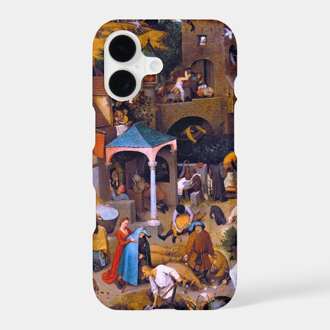 Netherlandish Proverbs, Pieter Bruegel the Elder Case-Mate iPhone Case (Back)