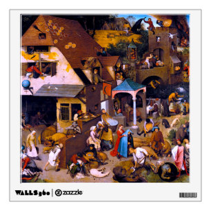 Netherlandish Proverbs, Pieter Bruegel the Elder Wall Decal