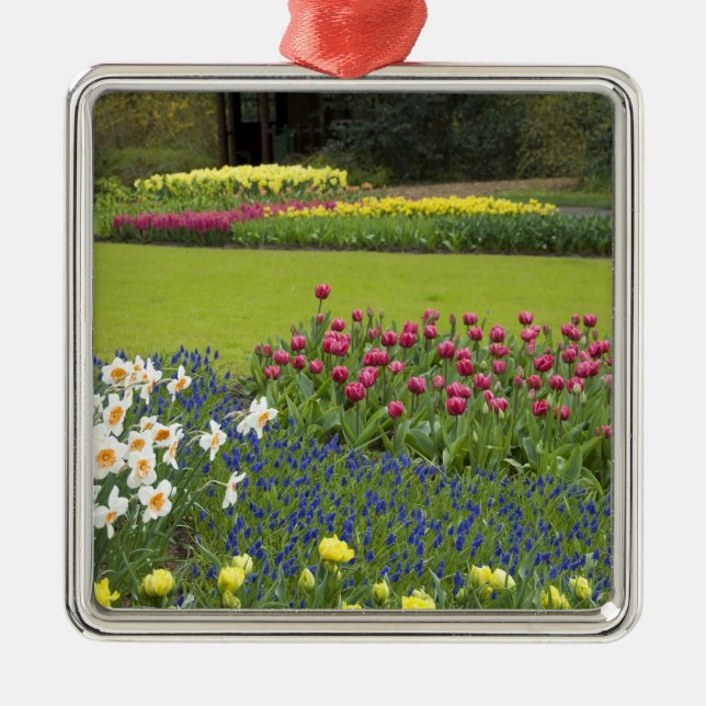 Netherlands aka Holland), Lisse. Keukenhof 5 Metal Ornament (Front)