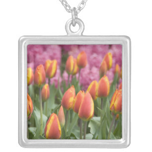 Netherlands (aka Holland), Lisse. Keukenhof Silver Plated Necklace