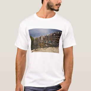 Netherlands, Amsterdam. View of canal from T-Shirt