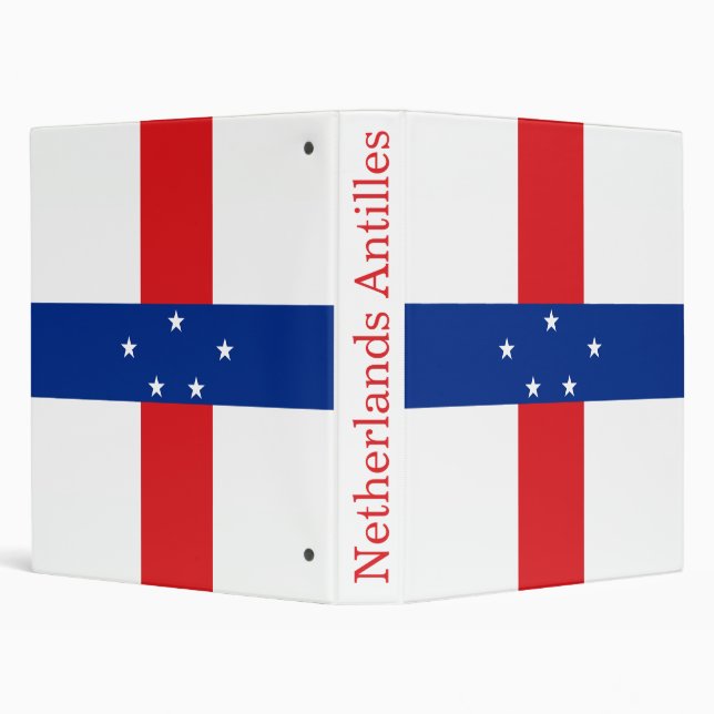 Netherlands Antilles Flag 3 Ring Binder (Background)