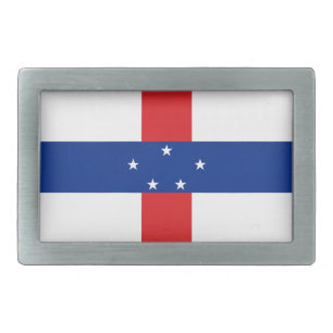 Netherlands Antilles Flag Belt Buckle