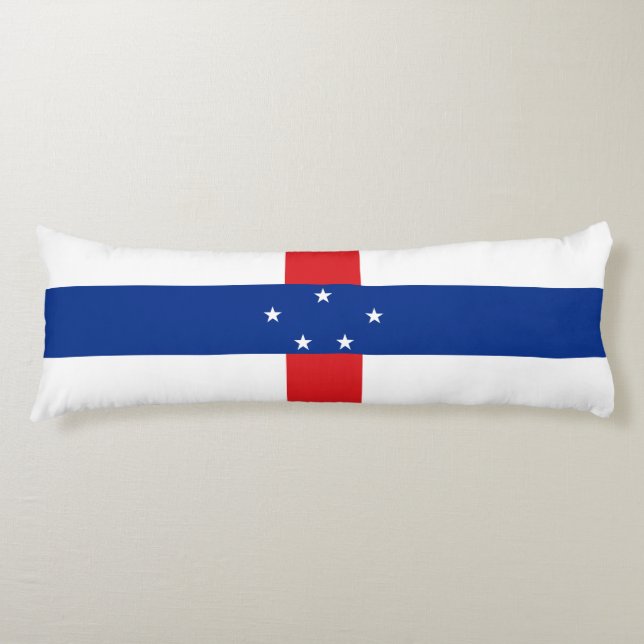 Netherlands Antilles Flag Body Pillow (Front)